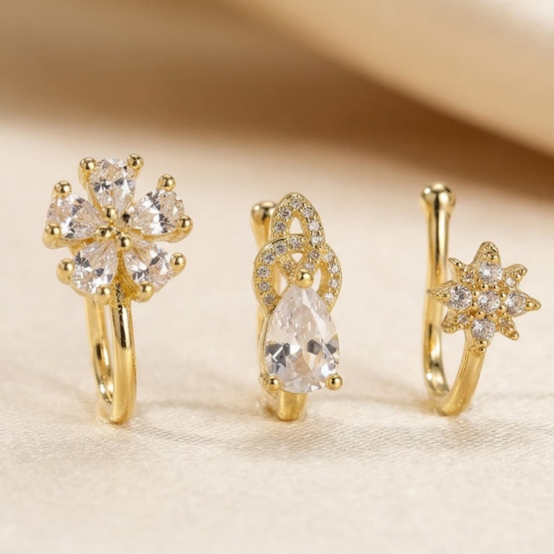 Body Jewelry Nose Ring - 3-piece French style minimalist and versatile
