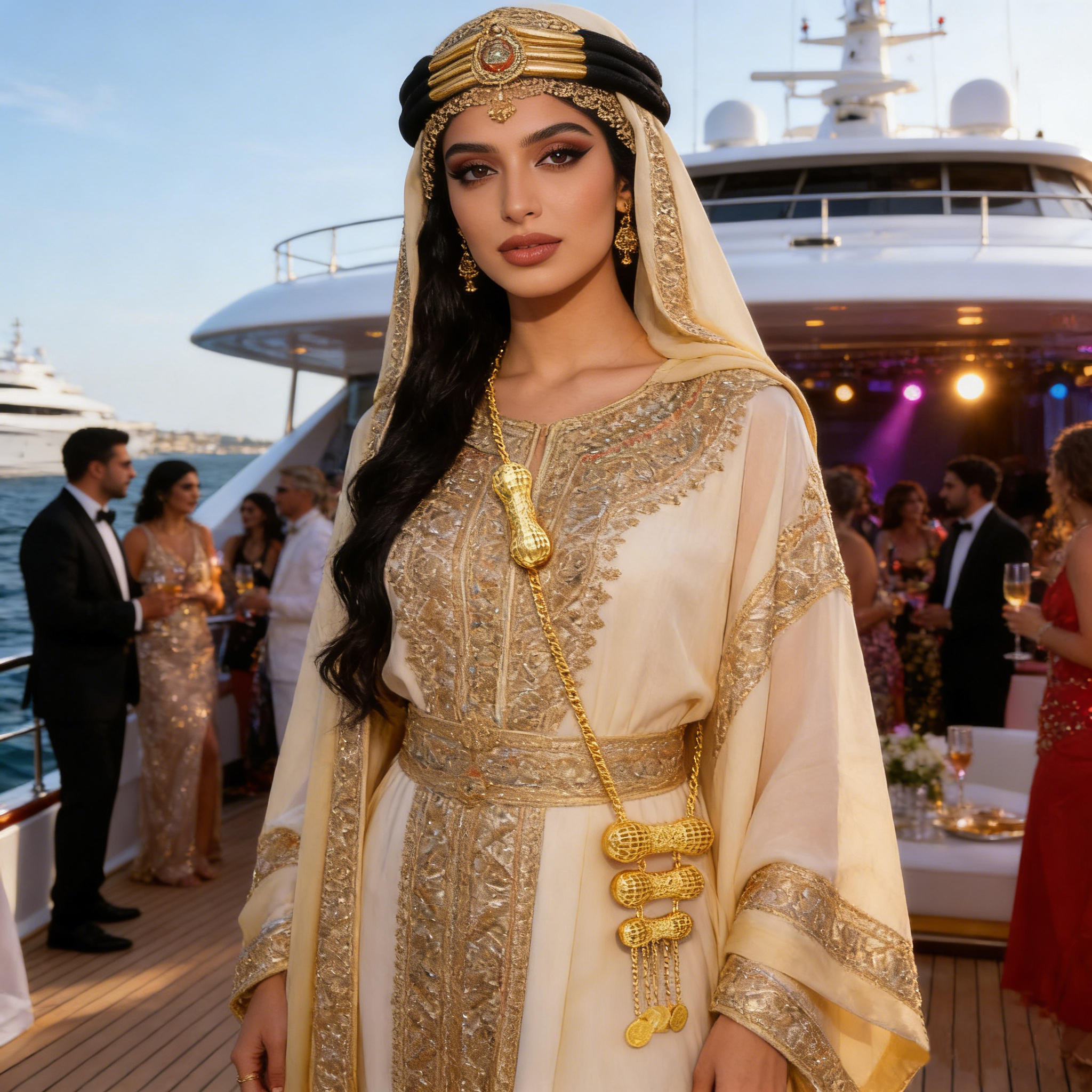 Body Jewelry Dubai - Vintage light luxury golden carved coin