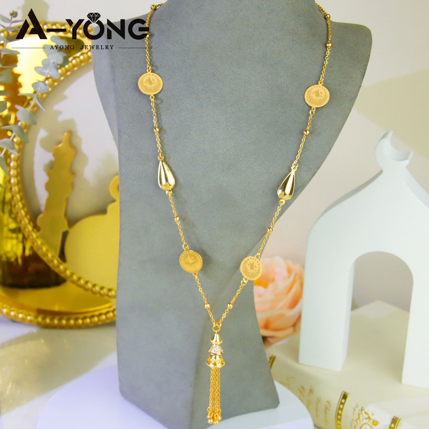 Nigeria Bridal Wedding Necklac - Body Jewelry Dubai ulasan dan harga