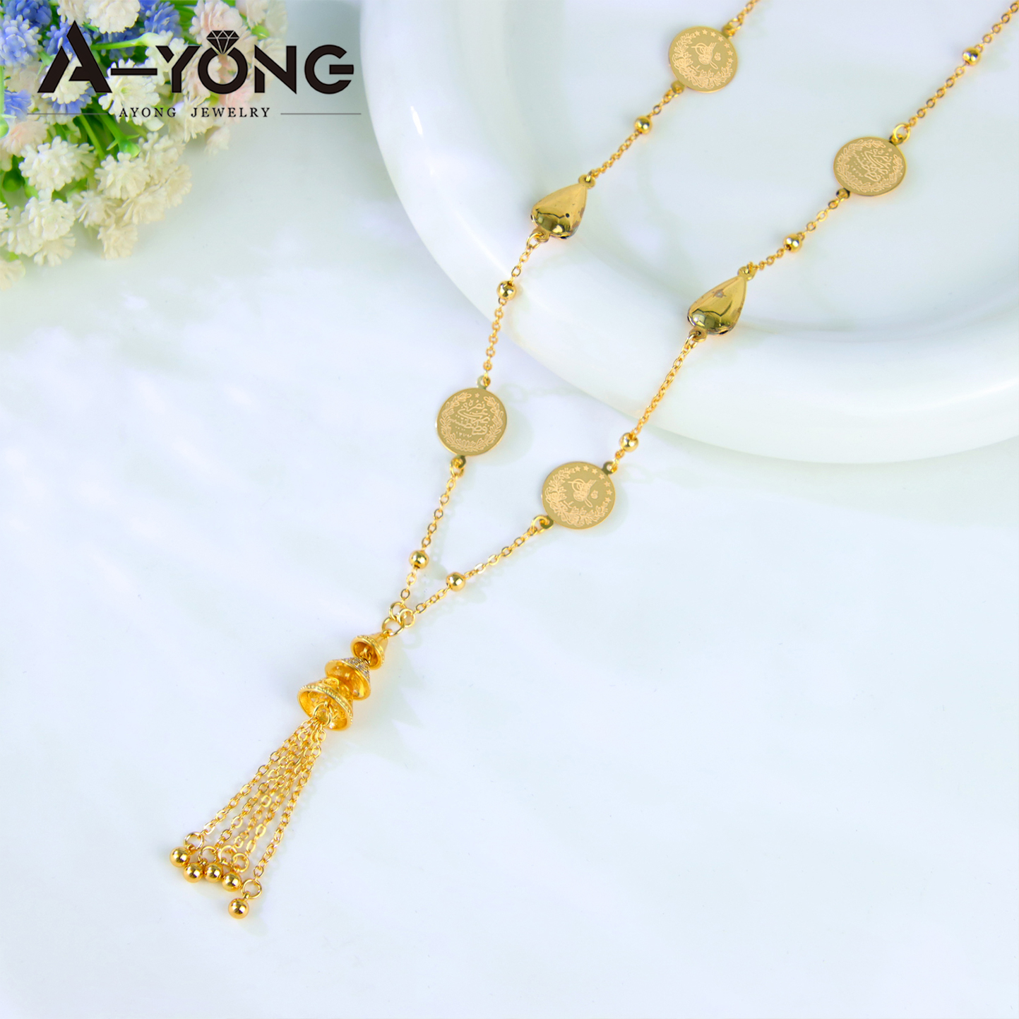 Nigeria Bridal Wedding Necklac - Body Jewelry Dubai ulasan dan harga