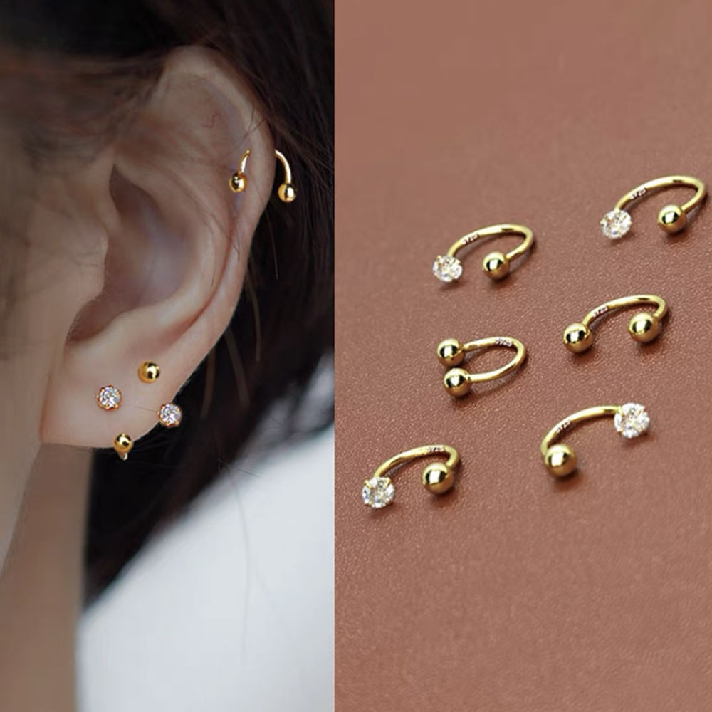 1PC Stainless Steel Tragus Pie - Conch Earring Hoop ulasan dan harga
