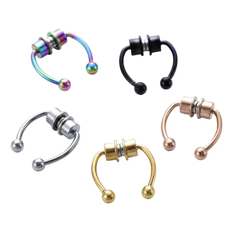 1/2/3Pcs Fake Magnetic Nose Ri - Body Jewelry Nose Ring ulasan dan harga