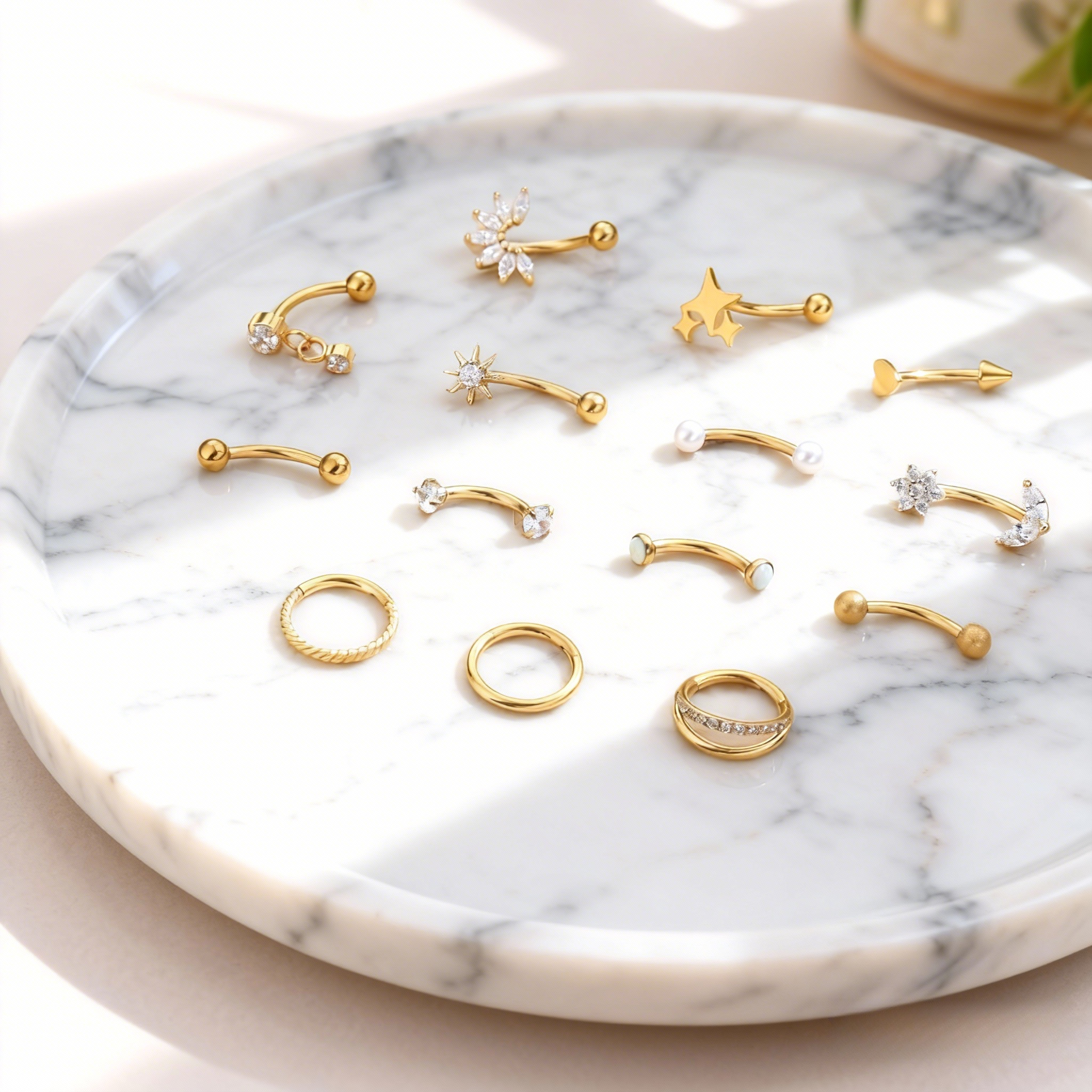 Drperfect 1PC Rook Eyebrow Pie - Conch Earring Hoop ulasan dan harga