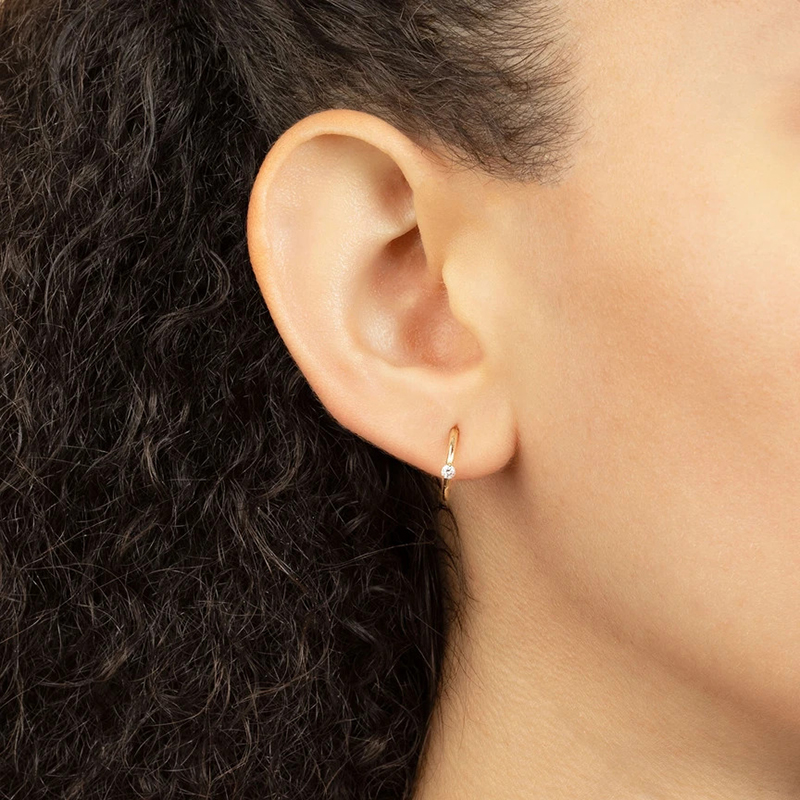CRMYA Gold Silver Color Circle - Conch Earring Hoop ulasan dan harga