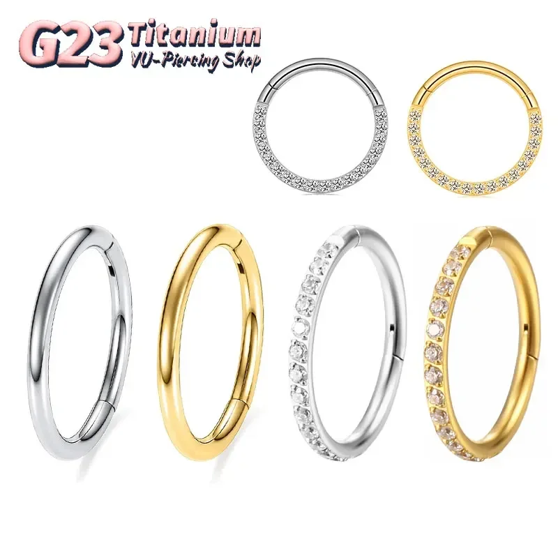 G23 Titanium Nose Ring 14G 16G - Helix Cartilage Ring ulasan dan harga