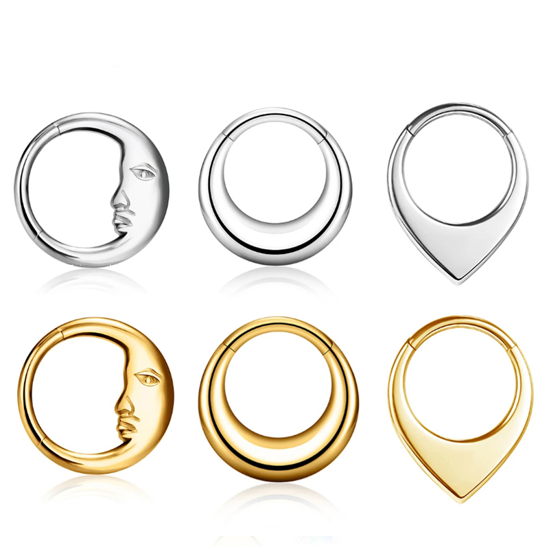 1PC ASTM F136 G23 Titanium Got - Conch Earring Hoop ulasan dan harga