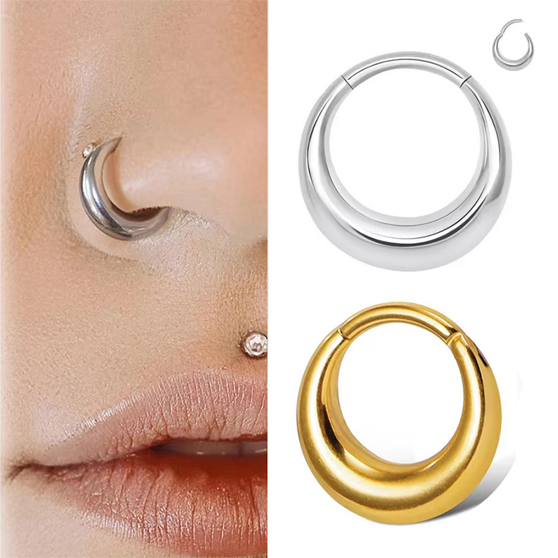 1PC ASTM F136 G23 Titanium Got - Conch Earring Hoop ulasan dan harga