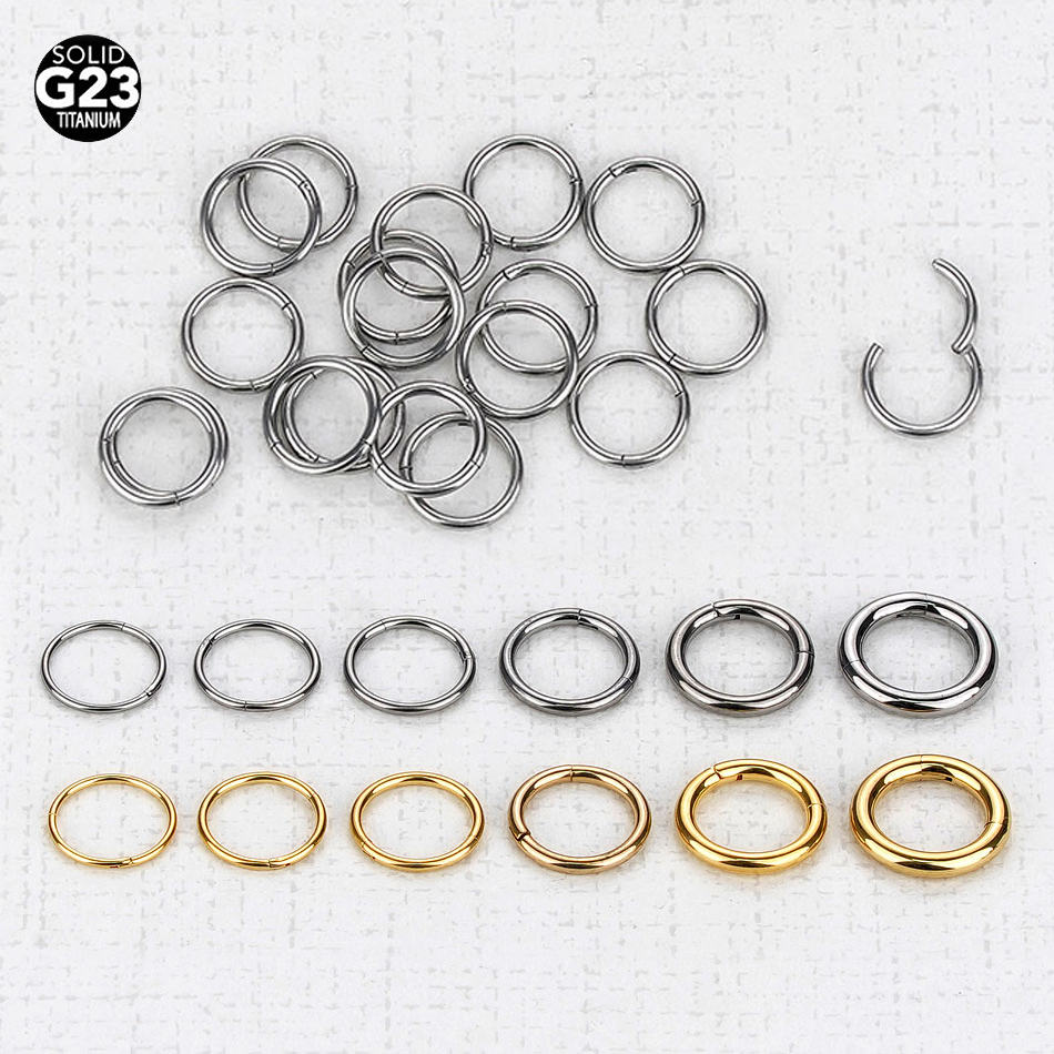 1Pc G23 Titanium Hinged Segmen - Helix Cartilage Ring ulasan dan harga