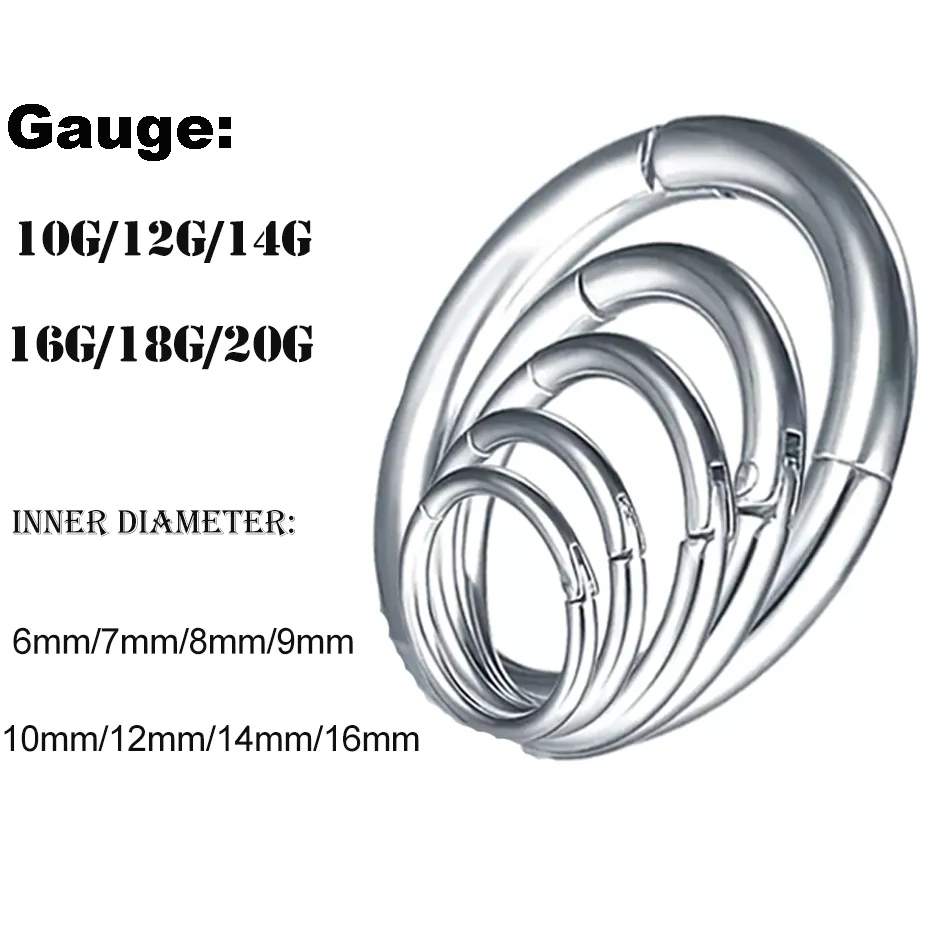 1Pc G23 Titanium Hinged Segmen - Helix Cartilage Ring ulasan dan harga
