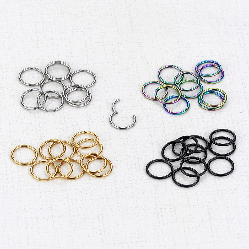 1Pc G23 Titanium Hinged Segmen - Helix Cartilage Ring ulasan dan harga