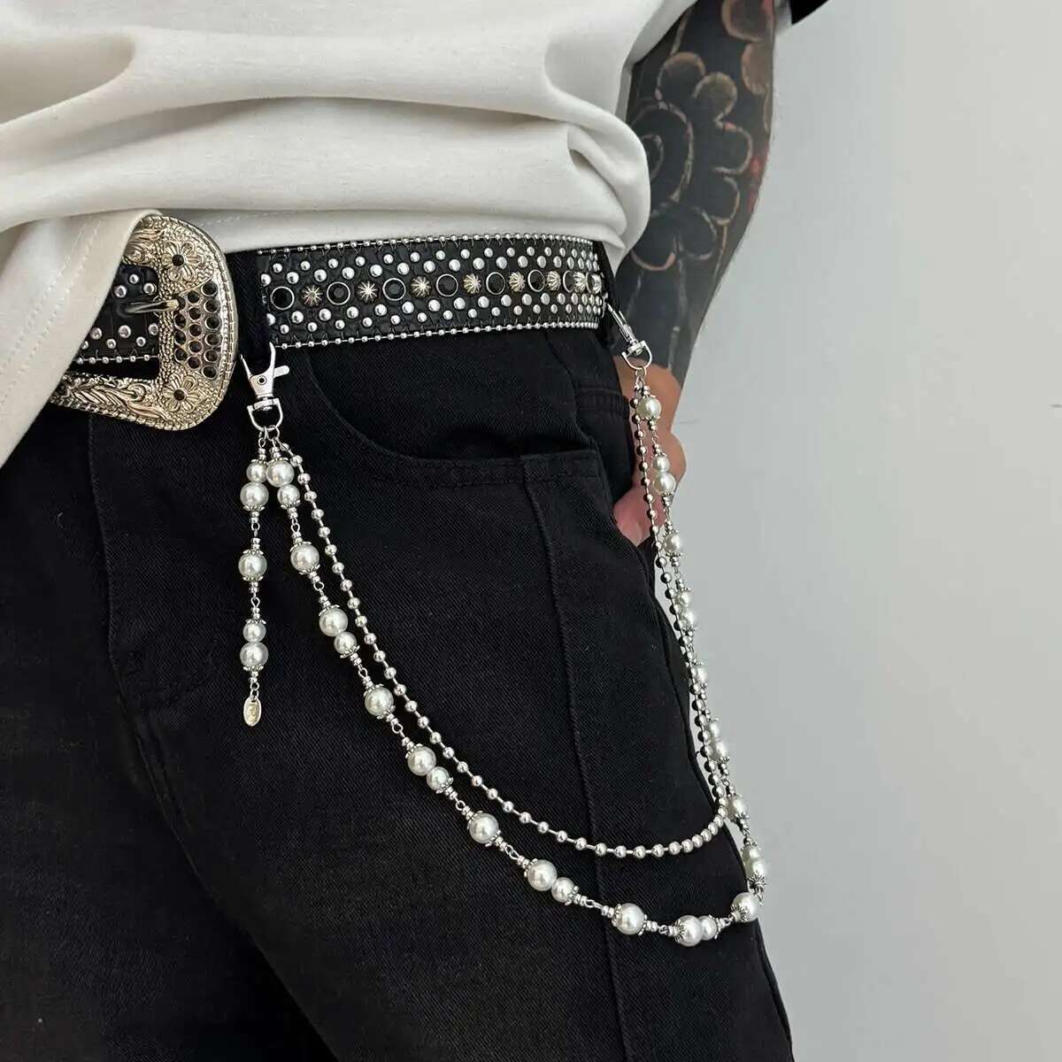 Salircon Punk Multilayer Imita - Body Jewelry Goth ulasan dan harga