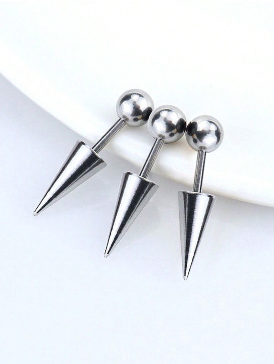 3pcs Stainless Steel Spike Hel - Helix Cartilage Ring ulasan dan harga