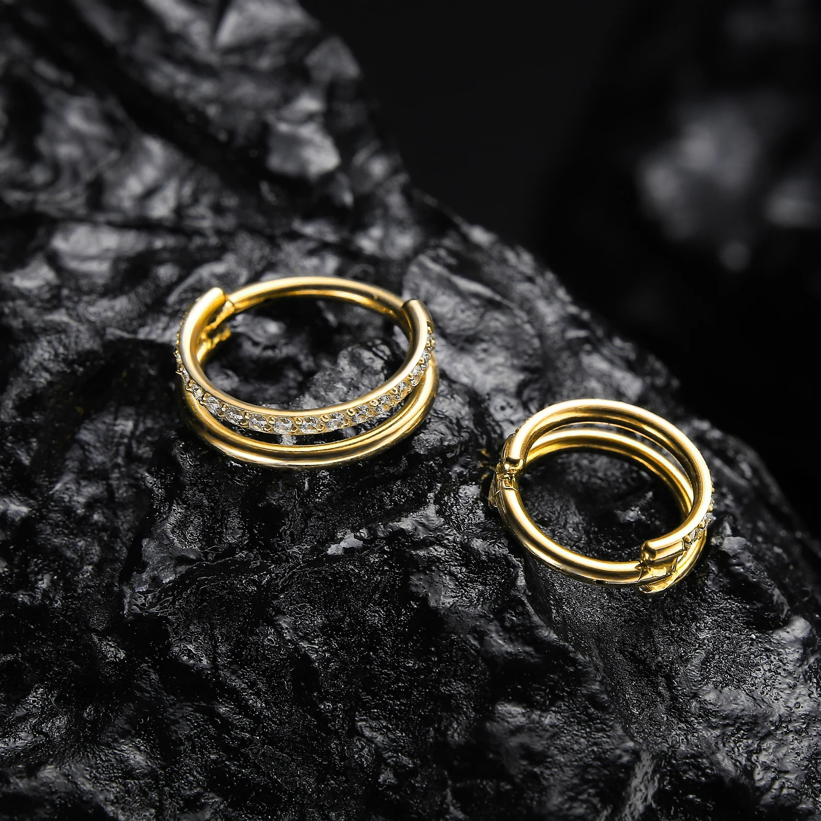 G23 16G Titanium CZ Row Conch  - Conch Earring Hoop ulasan dan harga