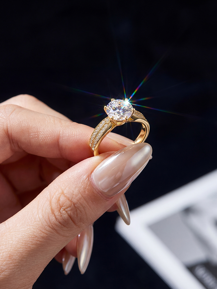  Fashion 1CT Moissanite Diamon - Body Jewelry High Quality ulasan dan harga