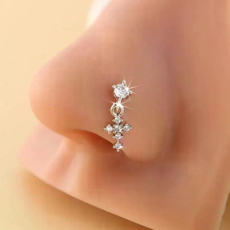 Dangle Nose Rings For Women Cr - Body Jewelry Nose Ring ulasan dan harga