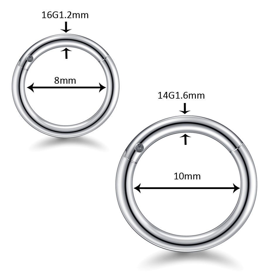 10pcs Hinged Segment Nose Ring - Helix Cartilage Ring ulasan dan harga