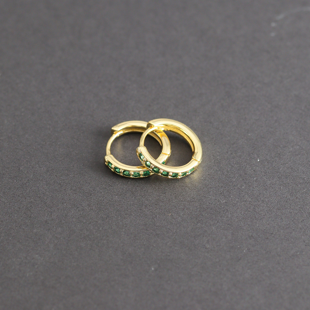 1 Pair Green Little Huggies St - Helix Cartilage Ring ulasan dan harga
