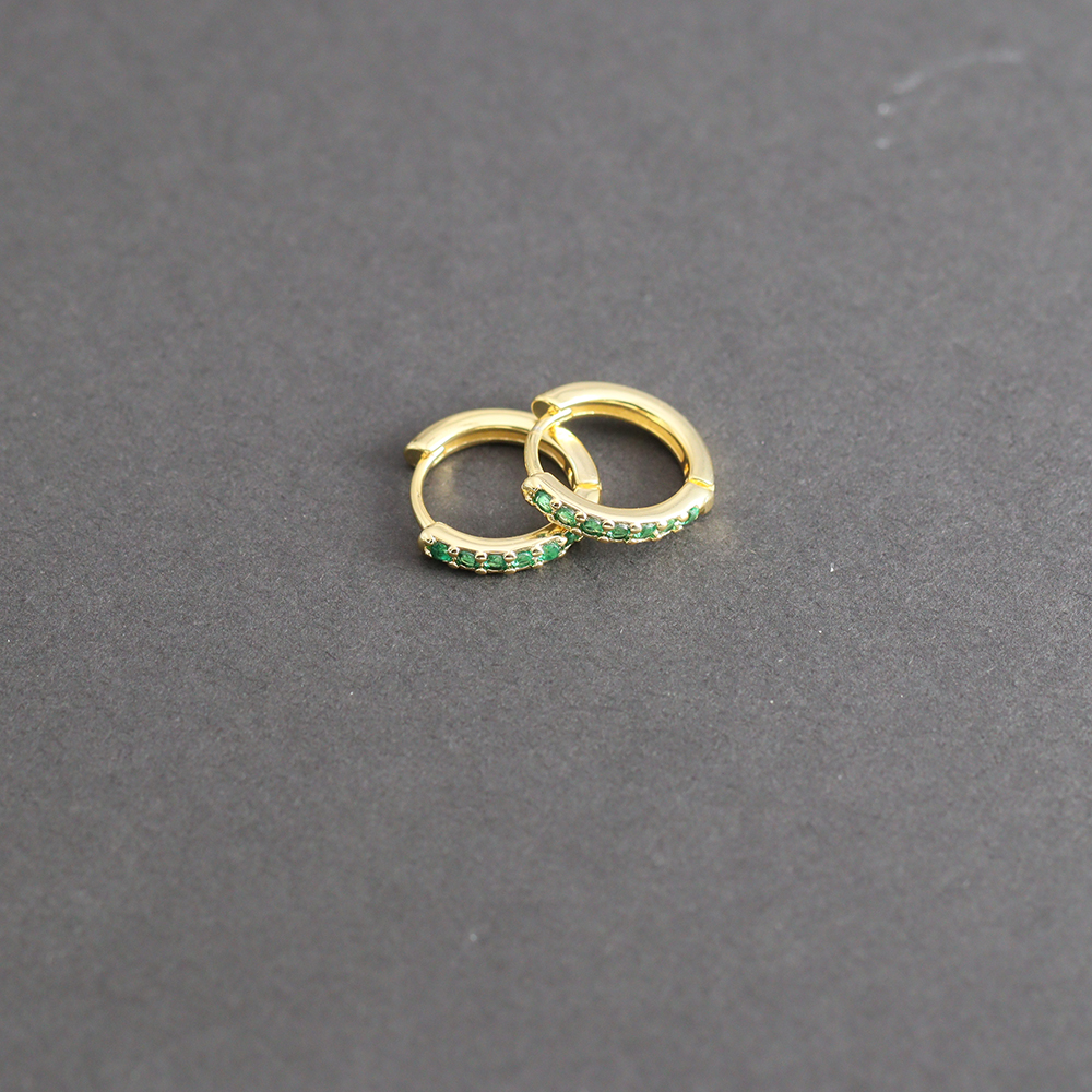 1 Pair Green Little Huggies St - Helix Cartilage Ring ulasan dan harga