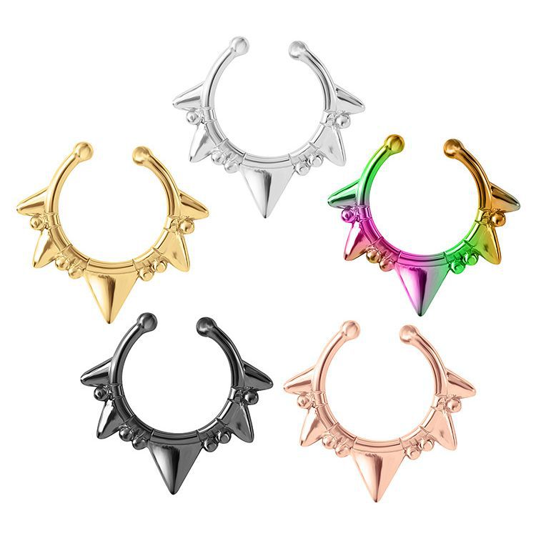 1PC New C-type punch-free fake - Body Jewelry Metal Types ulasan dan harga