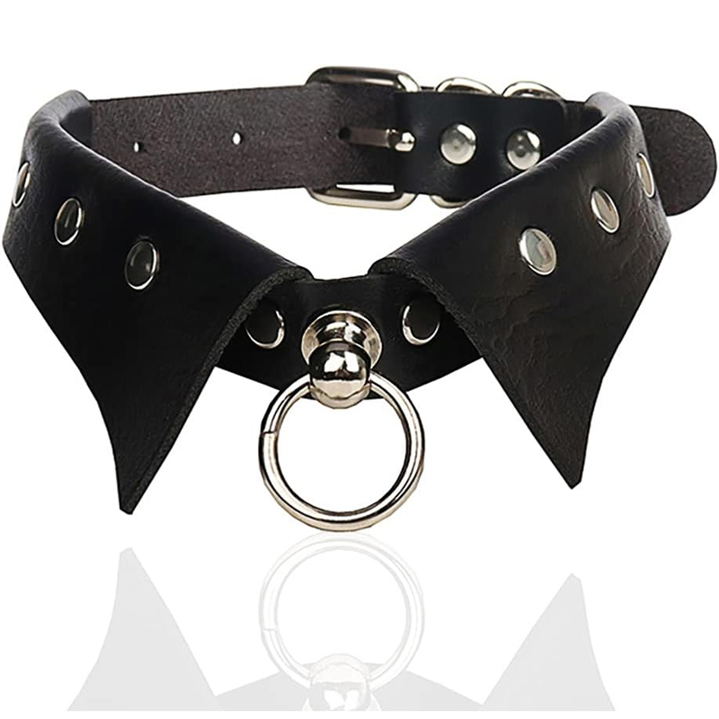Punk Gothic Leather Choker Nec - Body Jewelry Goth ulasan dan harga