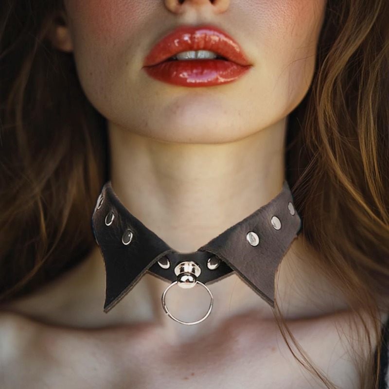 Punk Gothic Leather Choker Nec - Body Jewelry Goth ulasan dan harga