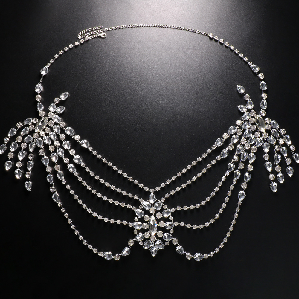 Boho Crystal Bridal Shoulder C - Body Jewelry Retainers ulasan dan harga