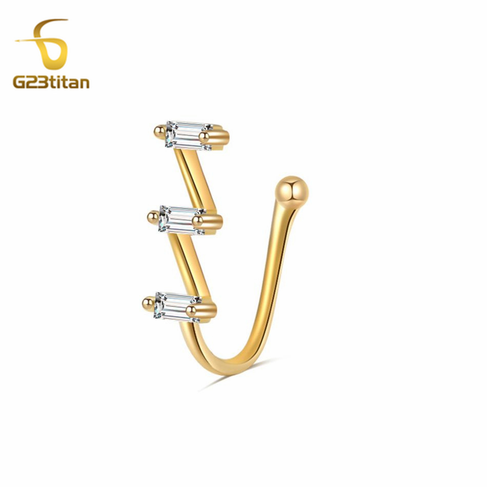 1pc Fake Nose Piercing Ring Wo - Helix Cartilage Ring ulasan dan harga