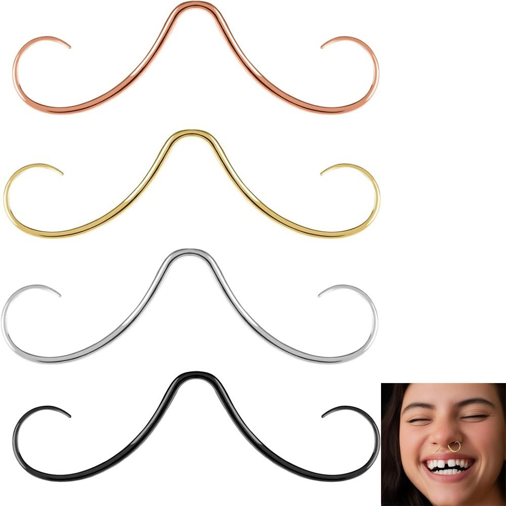 Piercing Jewelry Mustache Sept - Body Jewelry Nose Ring ulasan dan harga