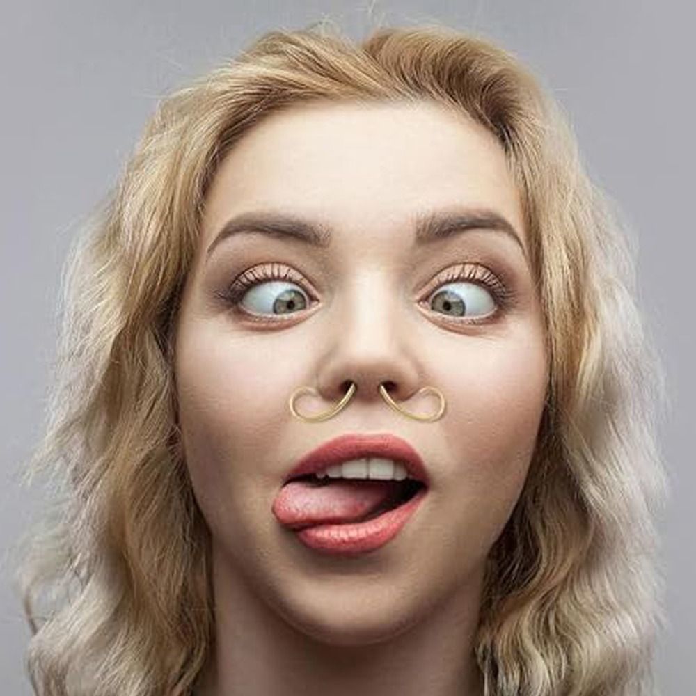 Piercing Jewelry Mustache Sept - Body Jewelry Nose Ring ulasan dan harga