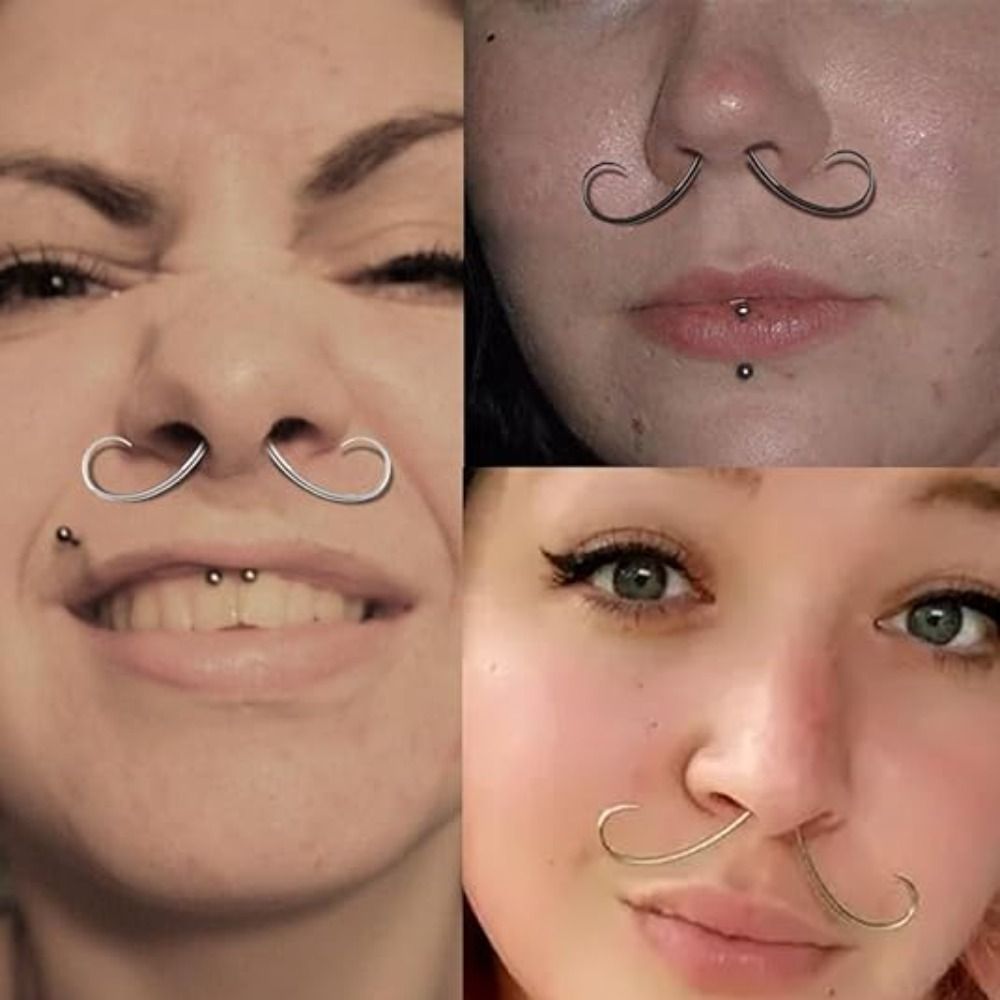 Piercing Jewelry Mustache Sept - Body Jewelry Nose Ring ulasan dan harga