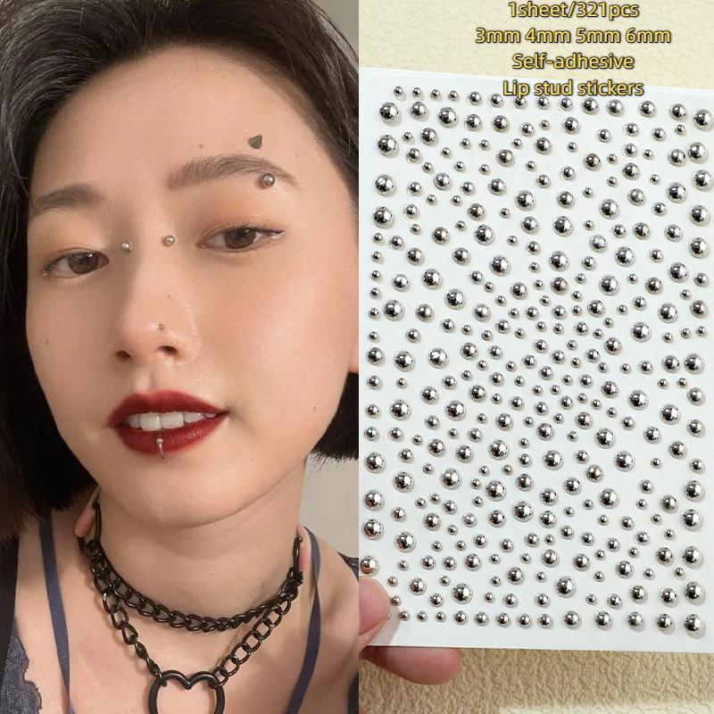 321pcs Non Piercing Lip Studs  - Body Jewelry Nose Ring ulasan dan harga