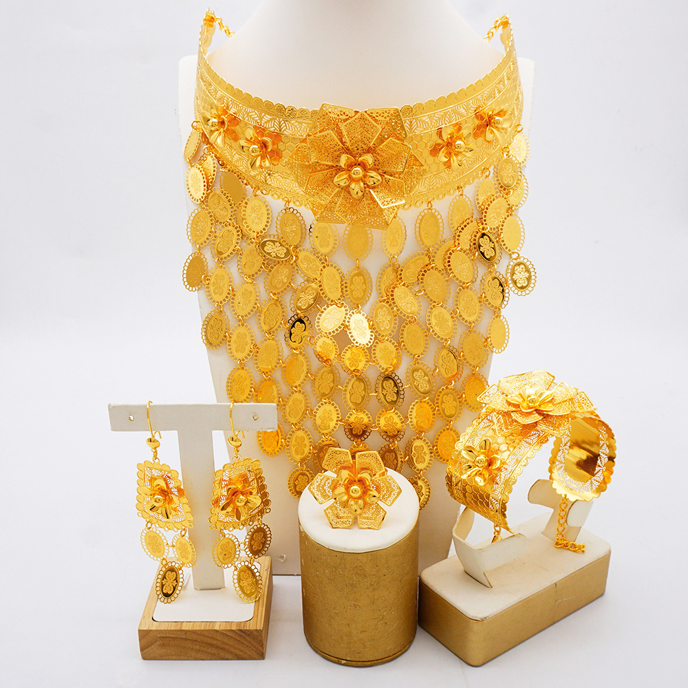 Gold Plated Long Broad body Ne - Body Jewelry Dubai ulasan dan harga