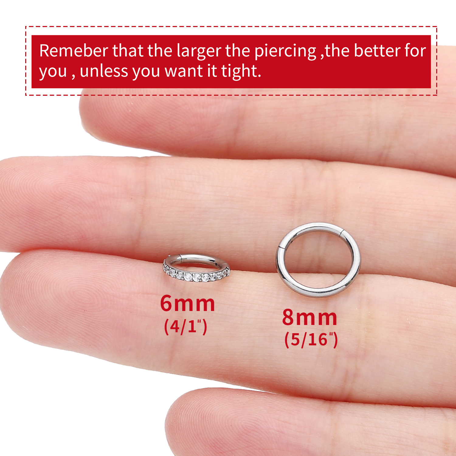 1PCS Septum Hoop Daith Piercin - Conch Earring Hoop ulasan dan harga