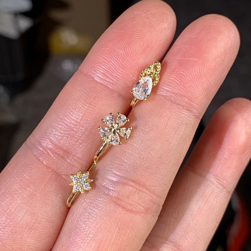 3-piece French style minimalis - Body Jewelry Nose Ring ulasan dan harga