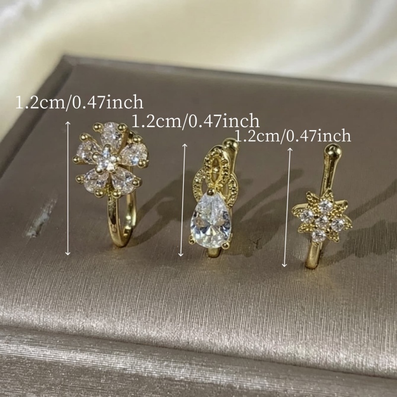 3-piece French style minimalis - Body Jewelry Nose Ring ulasan dan harga