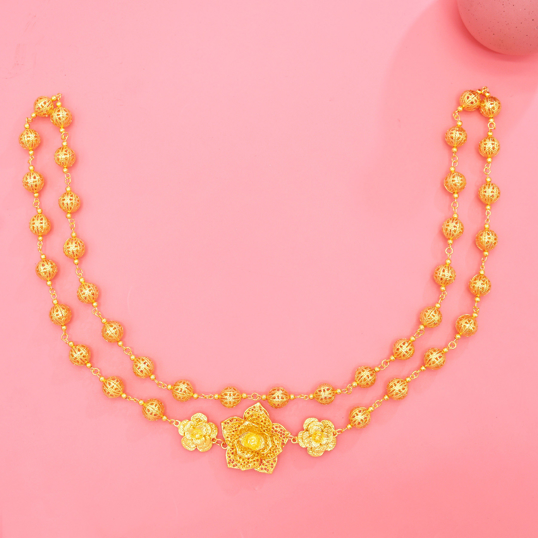 120Cm Golden Silvery Hollow Ba - Body Jewelry Dubai ulasan dan harga