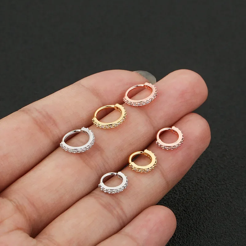 Cubic Zircon Fake Nose Ring fo - Helix Cartilage Ring ulasan dan harga