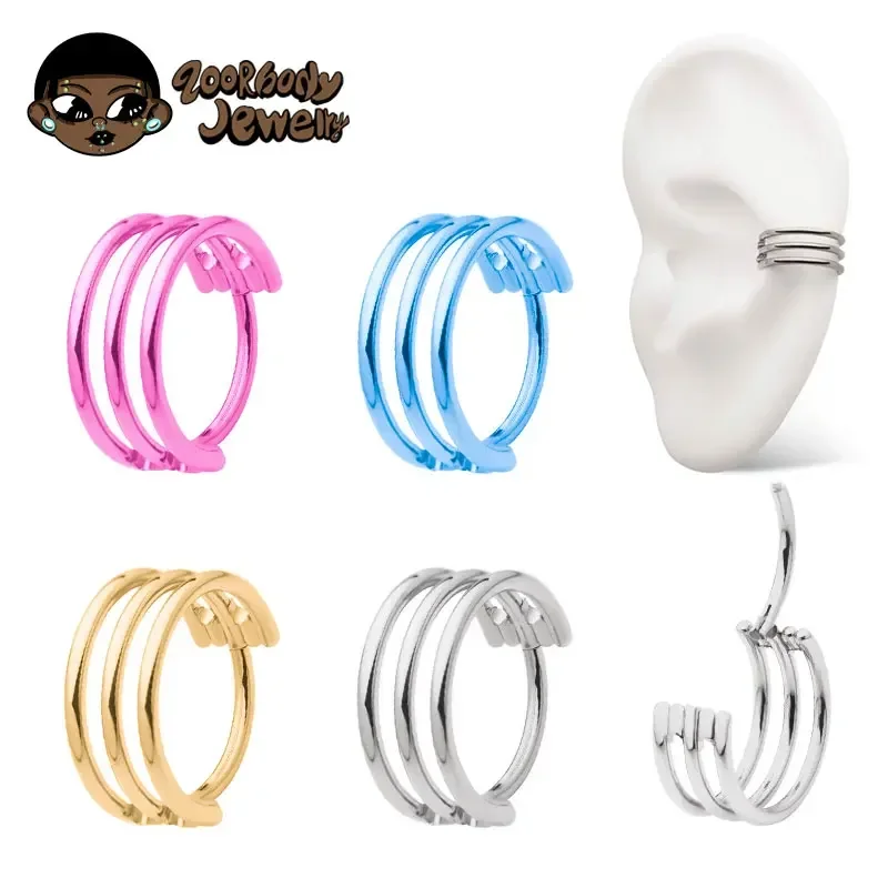 G23 Titanium Three Layer Hollo - Body Jewelry Quality ulasan dan harga