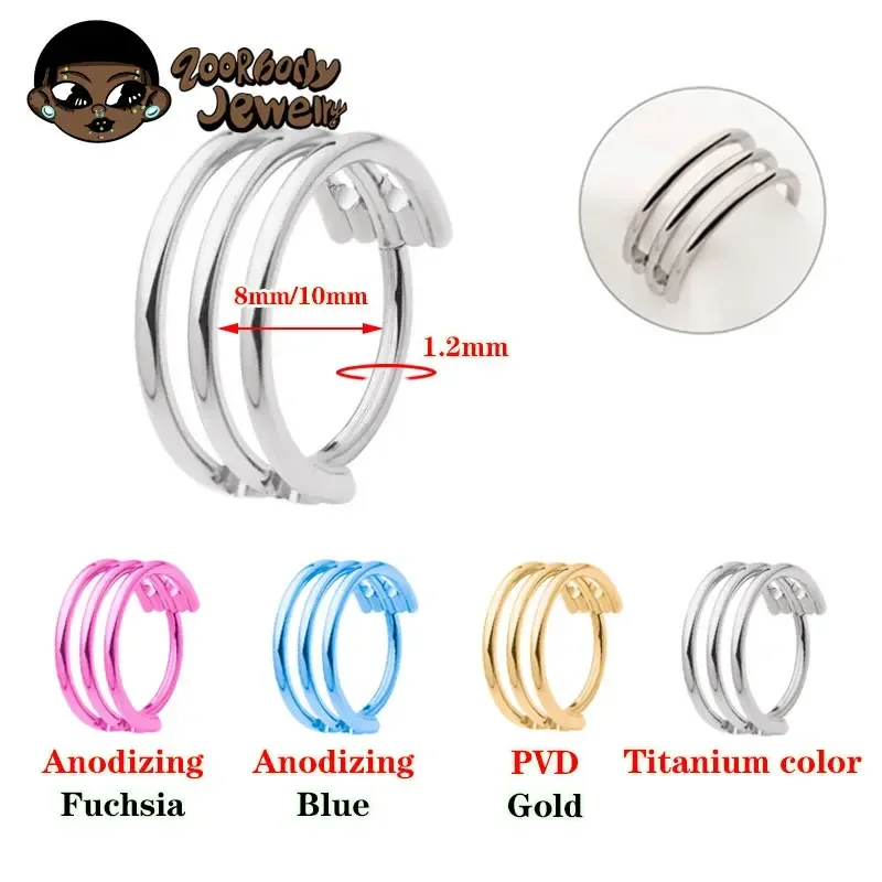G23 Titanium Three Layer Hollo - Body Jewelry Quality ulasan dan harga