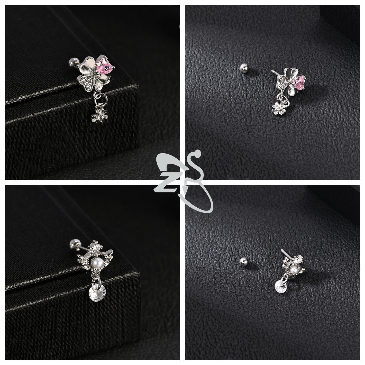 ZS 1 Piece 20G Cute Heart Stud - Conch Earring Hoop ulasan dan harga