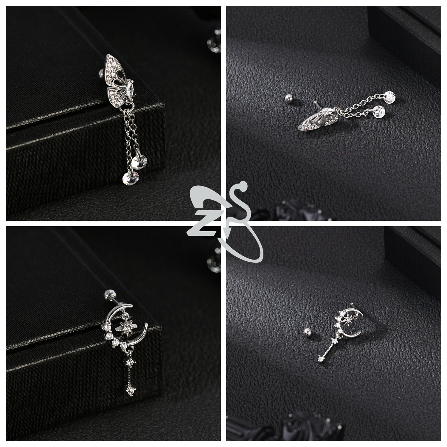 ZS 1 Piece 20G Cute Heart Stud - Conch Earring Hoop ulasan dan harga