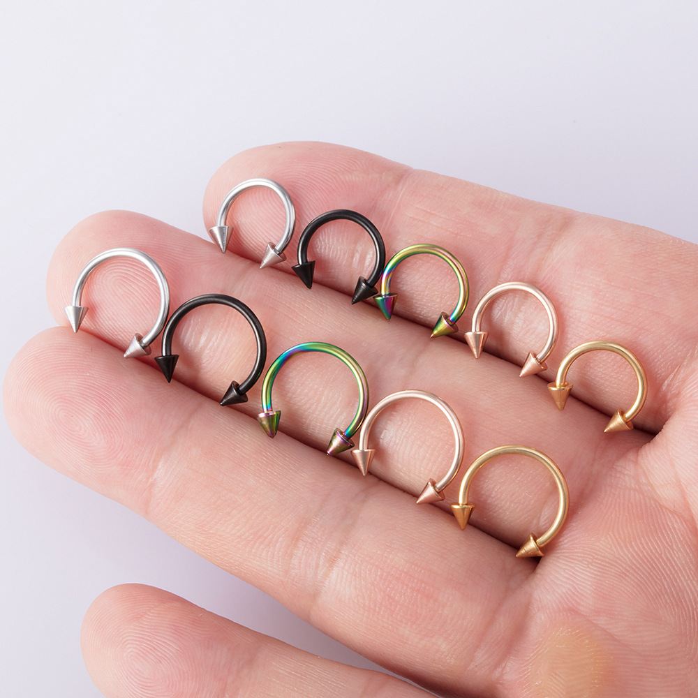 New simple stainless steel C-t - Body Jewelry Metal Types ulasan dan harga