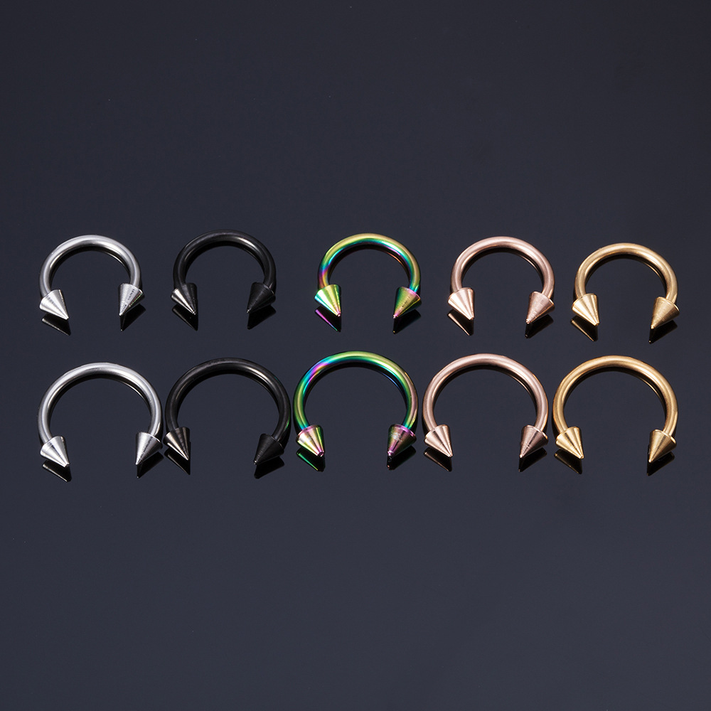 New simple stainless steel C-t - Body Jewelry Metal Types ulasan dan harga