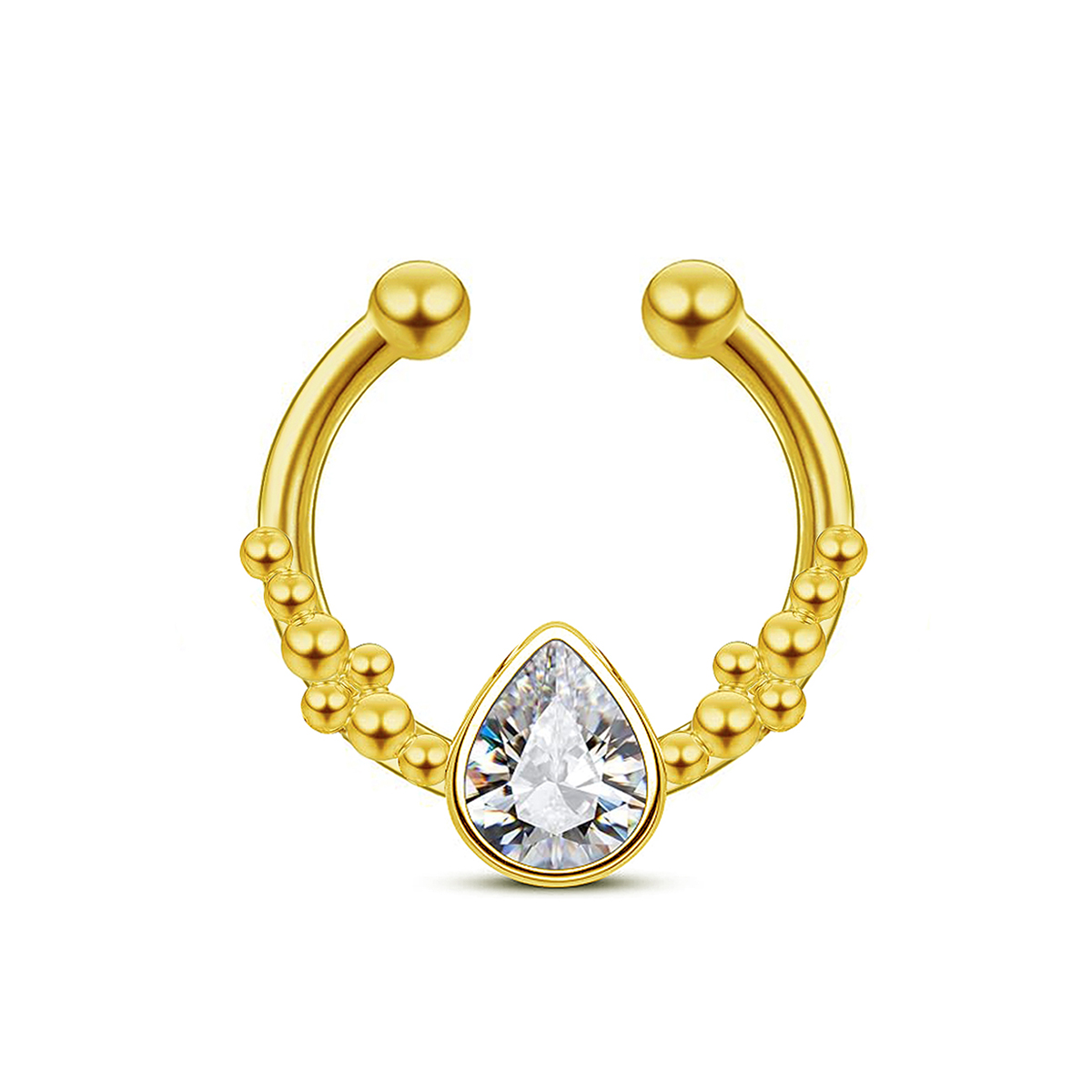 Stainless Steel Horseshoe Wate - Body Jewelry Nose Ring ulasan dan harga