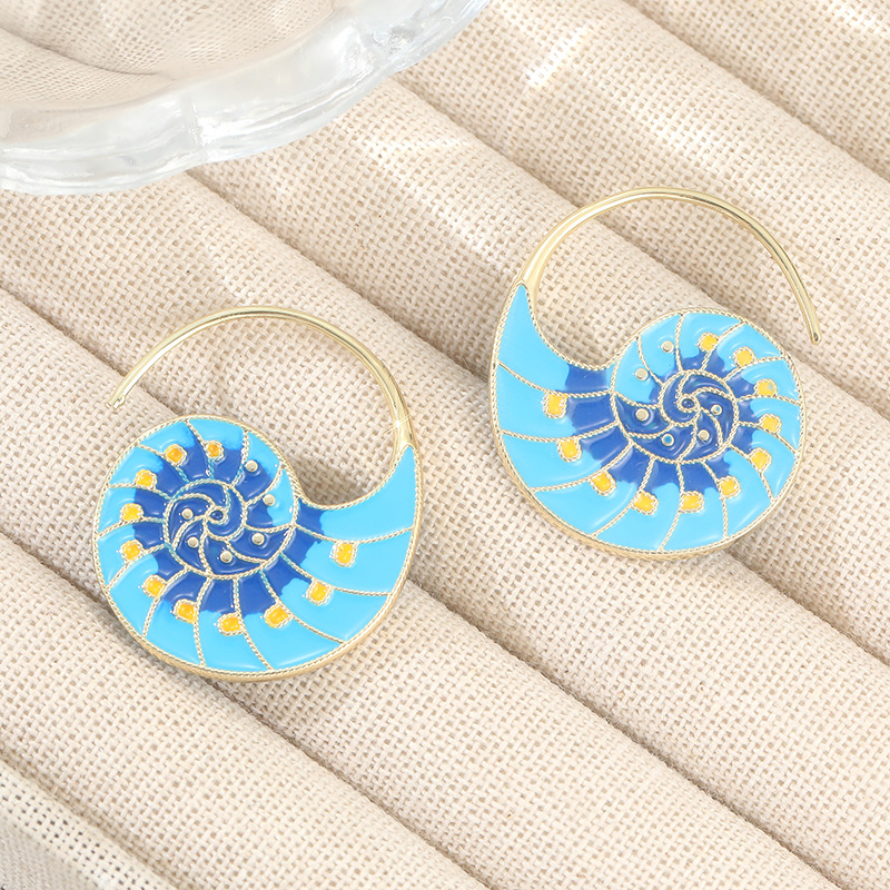 Fashion Imitation Enamel Conch - Conch Earring Hoop ulasan dan harga