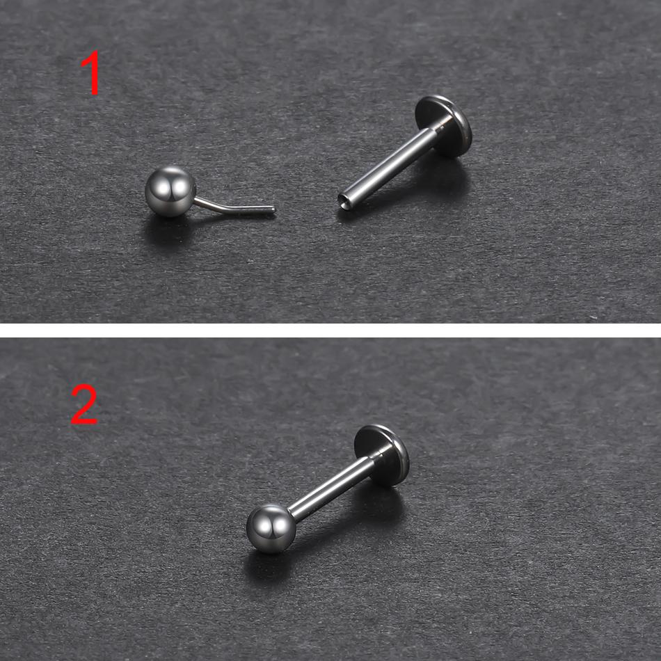1/10pcs Titanium Push-in Balls - Helix Cartilage Ring ulasan dan harga