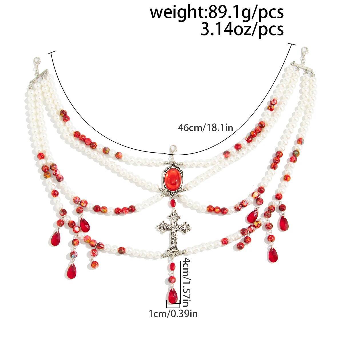 PuRui Gothic Blood Red Pattern - Body Jewelry Goth ulasan dan harga