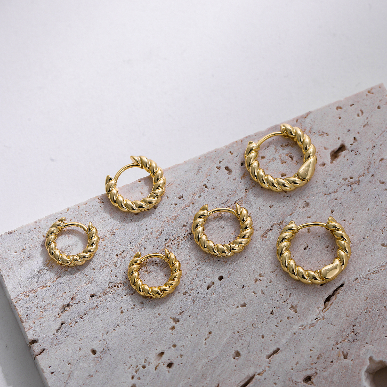 12/14/16mm Trendy Twisted Smal - Conch Earring Hoop ulasan dan harga