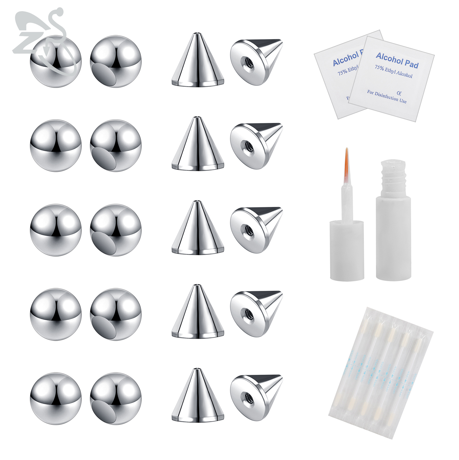 ZS 1 Set Fake Eyebrow Ring Men - Body Jewelry Nose Ring ulasan dan harga