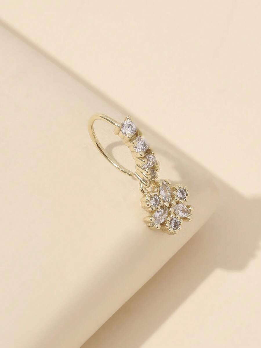 Delicate Flower Design Nose Ri - Body Jewelry Nose Ring ulasan dan harga